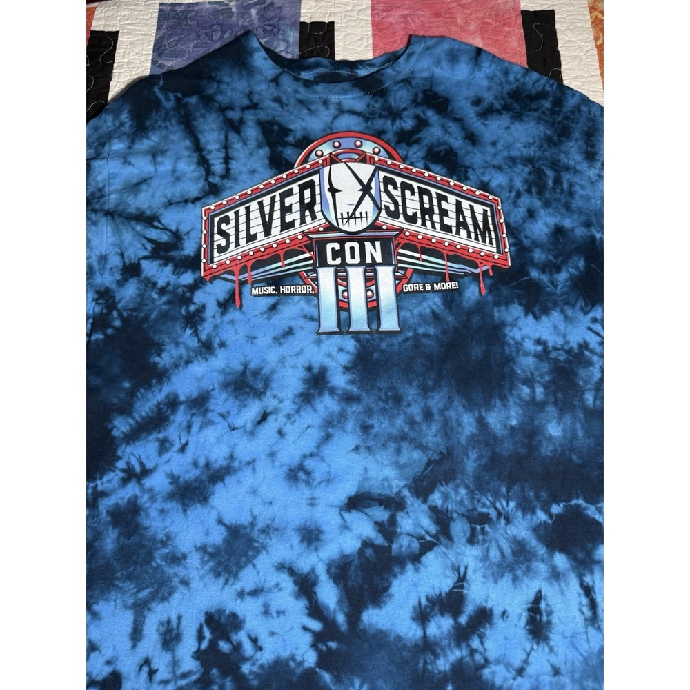 Ice Nine Kills Silver Scream Con III XL Blue Tye Due Graphic T-Shirt I Survived